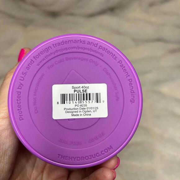 Hudrojug 40oz Sport Neon Purple Shiny Pulse Limited Edition - Picture 4 of 5